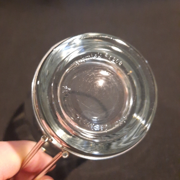 Bormioli Rocco Oslo Glass Cappuccino Cups with Metal Handles ~ Set of 4 - Picture 8 of 8